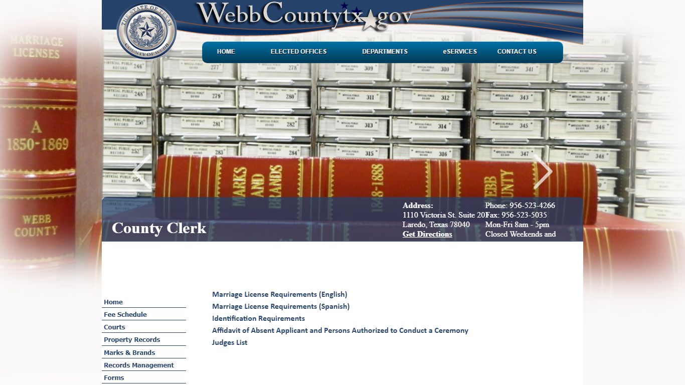 MarriageLicenseRequirements - Webb County, Texas