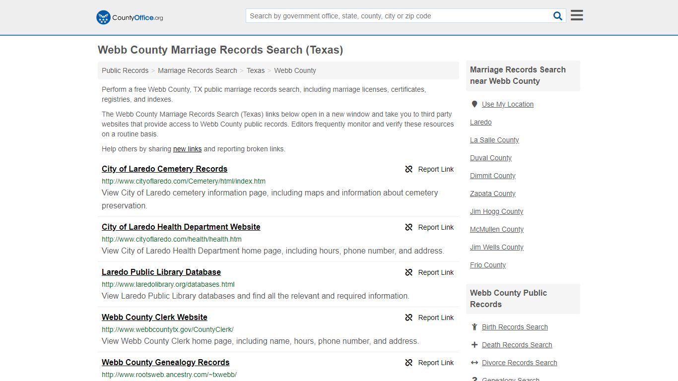 Marriage Records Search - Webb County, TX (Marriage ...