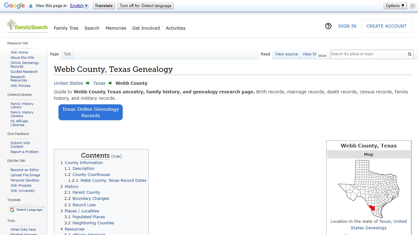 Webb County, Texas Genealogy • FamilySearch